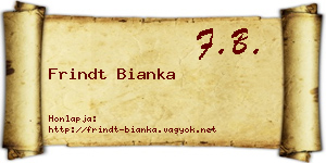 Frindt Bianka névjegykártya