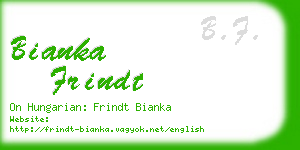 bianka frindt business card